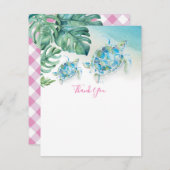 Tropisch Zee schildpad Dank je wel Kaart (Voorkant / Achterkant)