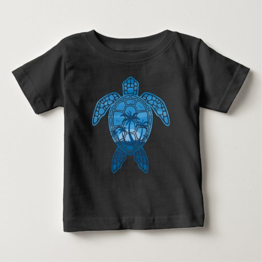 Tropisch Zee schildpad design in Blue (Voorkant)
