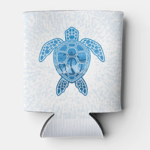 Tropisch Zee schildpad design in Blue Blikjeskoeler
