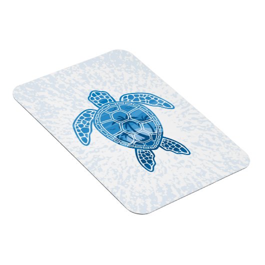 Tropisch Zee schildpad design in Blue Magneet (Rechterzijde)