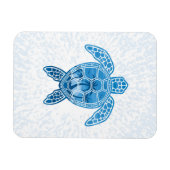 Tropisch Zee schildpad design in Blue Magneet (Horizontaal)