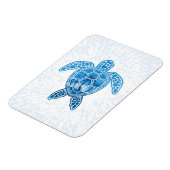 Tropisch Zee schildpad design in Blue Magneet (Linkerzijde)