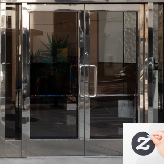 Tropisch Zee schildpad Glas in lood kunst Raamsticker (Kantoordeur)