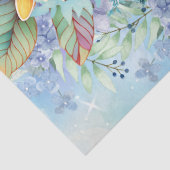 Tropisch Zee Schildpad & Waterverf Bloemen Tissuepapier (Detail)