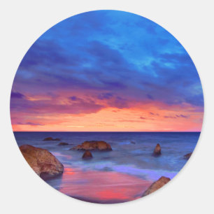 Tropisch Zee Sunset Ronde Sticker