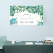Tropisch Zee Turtle Baby shower Beach Spandoek (Beurs)