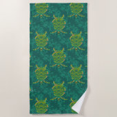 Tropisch Zee Turtle Beach handdoek (Voorkant)