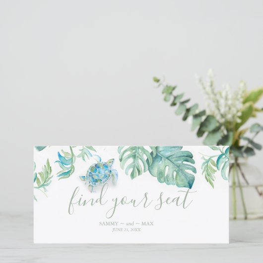 Tropisch Zee Turtle Weddenschap Vondst je zitje (Staand voorkant)