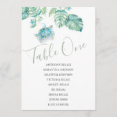 Tropisch Zee Turtle Wedding Seding Chart Kaart (Voorkant)