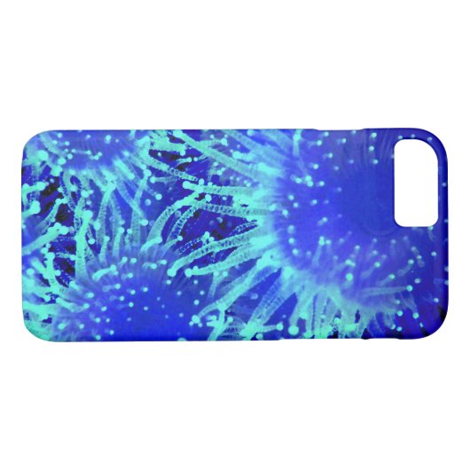 Tropisch Zee Urchin met Vibrant Blue Case-Mate iPhone Case (Achterkant (Horizontaal))