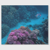 Tropisch Zee viskoraal Cadeaupapier (Vlak)