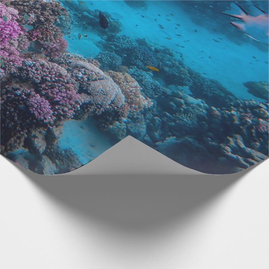 Tropisch Zee viskoraal Cadeaupapier (Hoek)