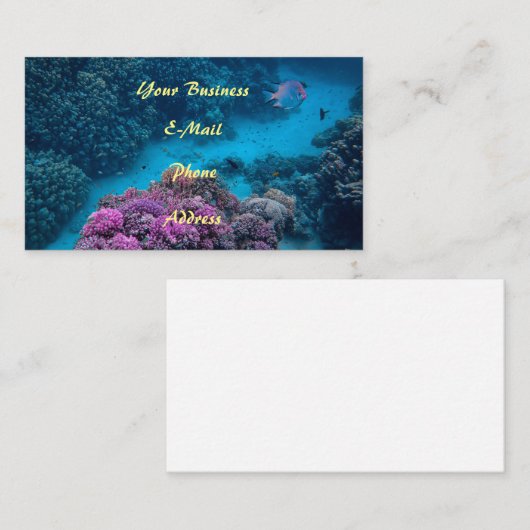 Tropisch Zee viskoraal Visitekaartje (Voorkant / Achterkant)