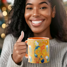 Tropisch Zee Vissen Oranje riffen Mok