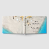 Tropisch zee zand zeesterren strand Bruiloft Gastenboek (Volledig)