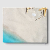 Tropisch zee zand zeesterren strand Bruiloft Gastenboek (Achterkant)