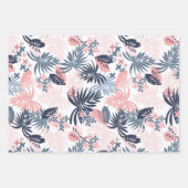 Tropisch zeemacht, blush roze verpakt papier inpakpapier vel (Voorkant 3)