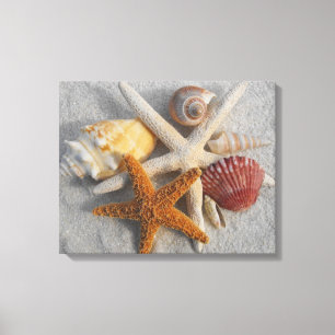Tropisch zeeschol/witte zandfotocanvas canvas afdruk