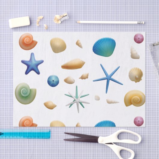 Tropisch zeesleutel kleurig patroon tissuepapier (Craft)