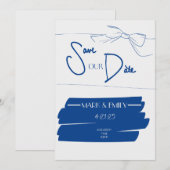 Tropisch Zeez Save the Date-uitnodiging Kaart (Voorkant / Achterkant)