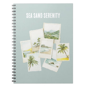 Tropisch Zeezand Sereniteit Strandfoto's Notitieboek