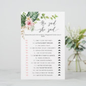 Tropisch zei dat ze vrijgezellenfeest spel zei (Staand voorkant)