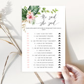 Tropisch zei dat ze vrijgezellenfeest spel zei