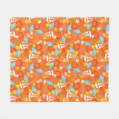 Tropisch zeilpatroon fleece deken (Voorkant (Horizontaal))