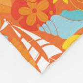 Tropisch zeilpatroon fleece deken (Hoek)