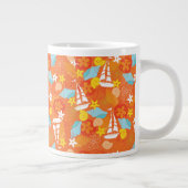 Tropisch zeilpatroon grote koffiekop (Rechts)