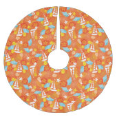 Tropisch zeilpatroon kerstboom rok (Voorkant)