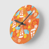 Tropisch zeilpatroon ronde klok (Hoek)