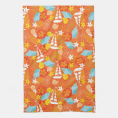 Tropisch zeilpatroon theedoek (Verticaal)