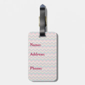 Tropisch Zigzag-Bagagelabel Bagagelabel (Achterkant verticaal)