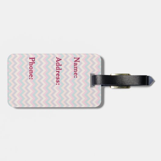 Tropisch Zigzag-Bagagelabel Bagagelabel (Achterkant horizontaal)