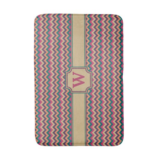 Tropisch Zigzag Bath Mat (Voorkant Verticaal)