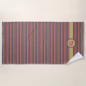 Tropisch Zigzag Beach Towel Strandlaken (Voorkant)