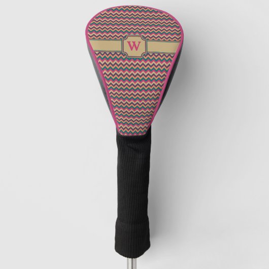 Tropisch Zigzag Driver Hoesje Golfheadcover (Voorkant)