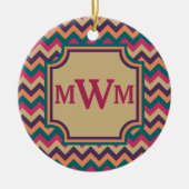 Tropisch zigzag-Ornament Keramisch Ornament (Voorkant)