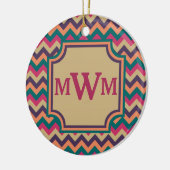 Tropisch zigzag-Ornament Keramisch Ornament (Links)