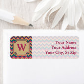 Tropisch Zigzag Return Address Label (Insitu)
