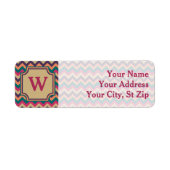 Tropisch Zigzag Return Address Label (Voorkant)