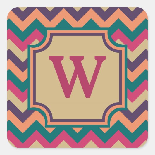 Tropisch Zigzag Sticker (Voorkant)