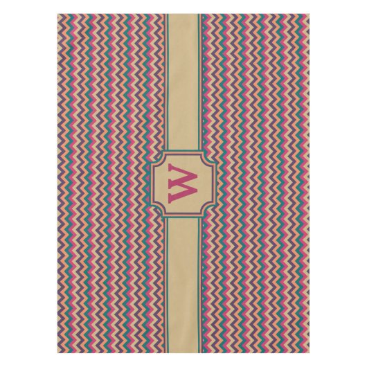 Tropisch Zigzag tafelkleed (Voorkant)