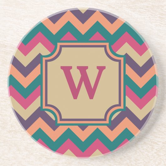 Tropisch Zigzag Zandsteen Onderzetter (Voorkant)