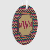 Tropisch zigzaggend acryl ornament (voorkant)