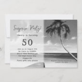 Tropisch Zijn Verjaardag Verrassingsfeestuitnodigi Kaart (Voorkant)