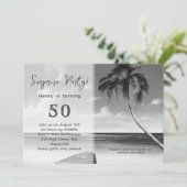 Tropisch Zijn Verjaardag Verrassingsfeestuitnodigi Kaart (Staand voorkant)