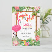 Tropisch zoals het is Hot, Summer Pool Party, Beac Kaart (Staand voorkant)