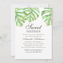 Tropisch zoet 16. Groen monstera 16e verjaardag